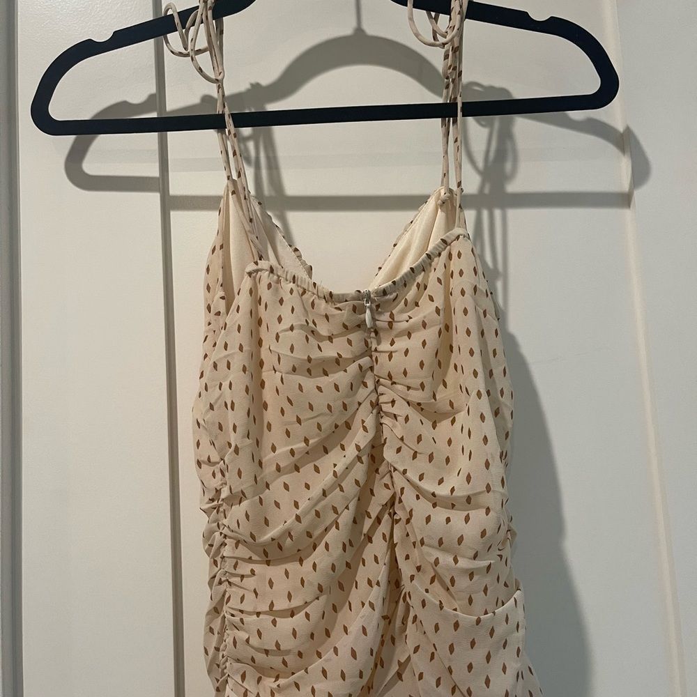 Cotton Candy LA Tan Ruched Mini Dress - Picture 7 of 7